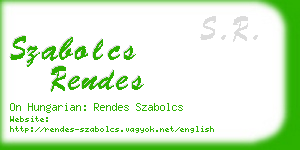 szabolcs rendes business card